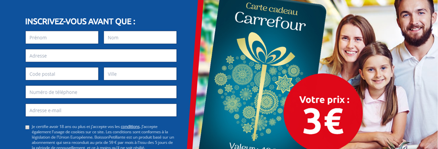 carte cadeau Carrefour